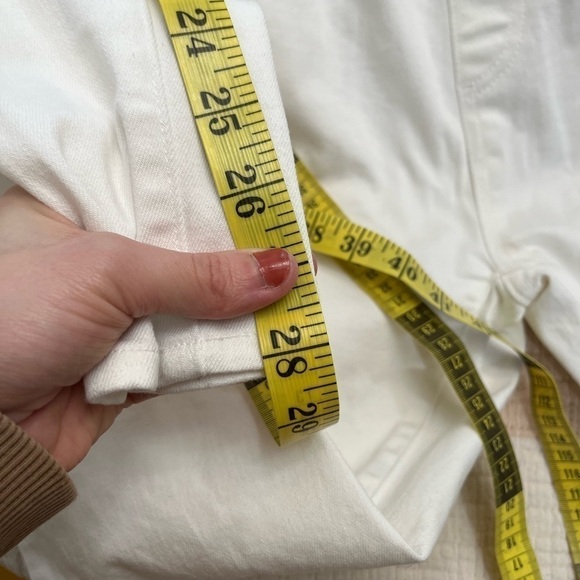 SSO BY Danielle Second Skin Overalls WeWoreWhat White Denim Overalls Gold - Picture 15 of 16